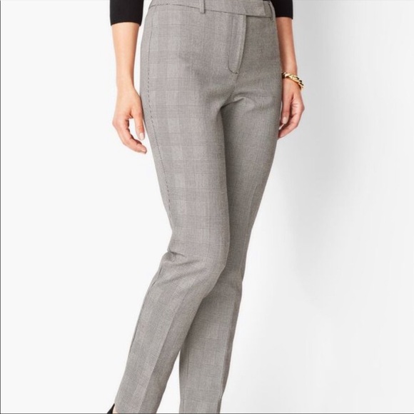 Talbots Pants - NWOT Talbots Bi-Stretch High-Waist Straight Leg Pant Houndstooth Plaid